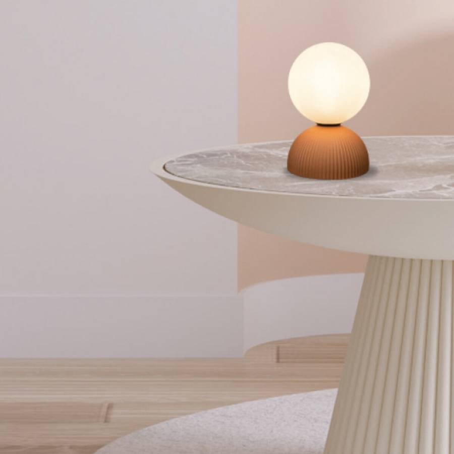 TABLE LIGHT 1xG9 LED MAX 9W CLAY TERRACOTTA - BLACK