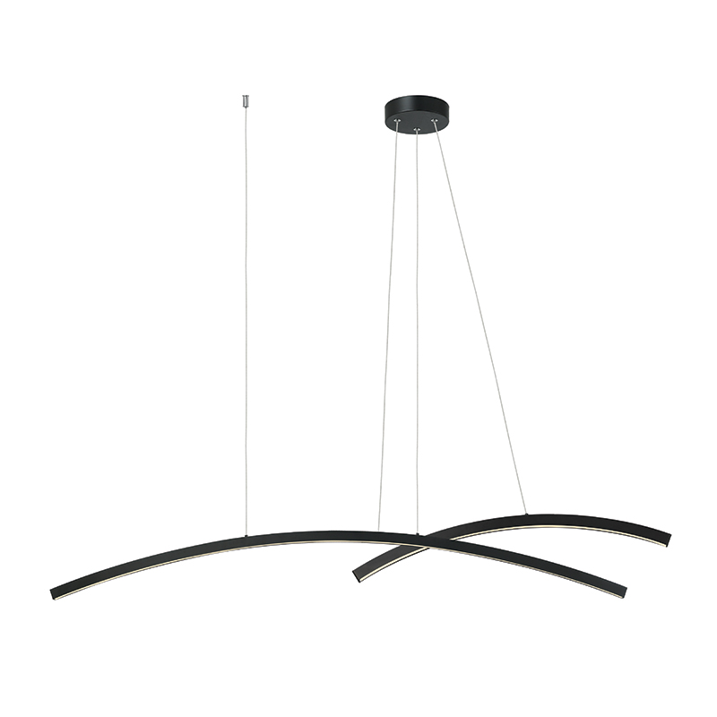 LED PENDANT LIGHT 41W 3000K   ALUMINΙUM &ACRYLIC  BLACK