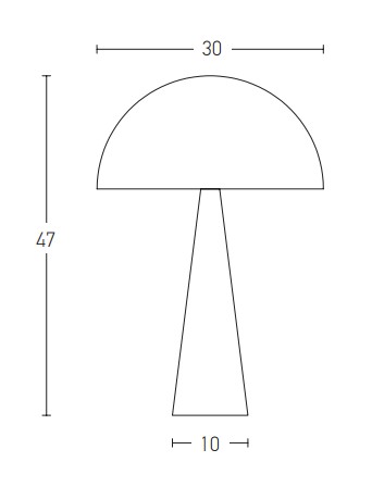 TABLE LAMP E27 MAX 25W IRON MATERIAL GOLD MATT ON/OFF SWITCH