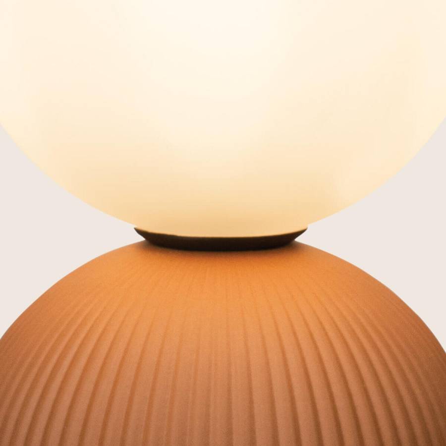 TABLE LIGHT 1xG9 LED MAX 9W CLAY TERRACOTTA - BLACK