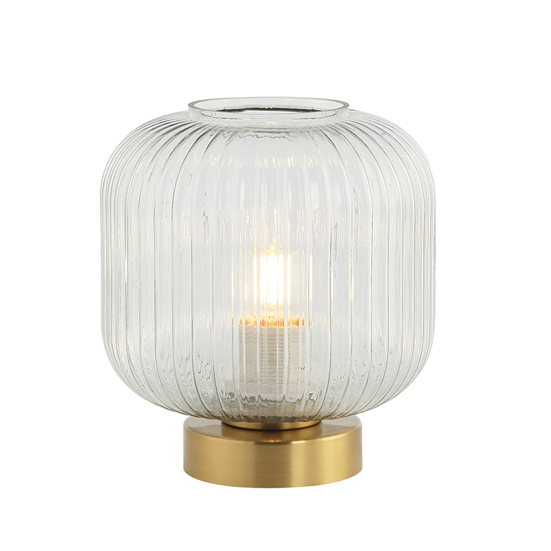 TABLE LAMP E27 MAX 25W GLASS  BRASS ON/OFF SWITCH