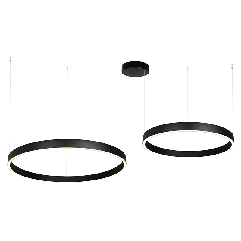 PENDANT LED LIGHT UP-DOWN 118W 3000K BLACK ALUMINIUM - ACRYLIC