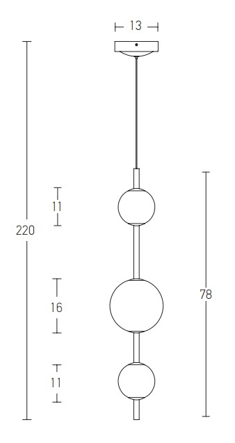 LED PENDANT LIGHT 13W  3000K GLASS &METAL  WHITE-BLACK