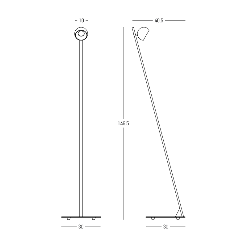FLOOR LED LIGHT 7W 3000K SANDY BLACK BASE - CHAMPAGNE SHADE 359° MOVABLE