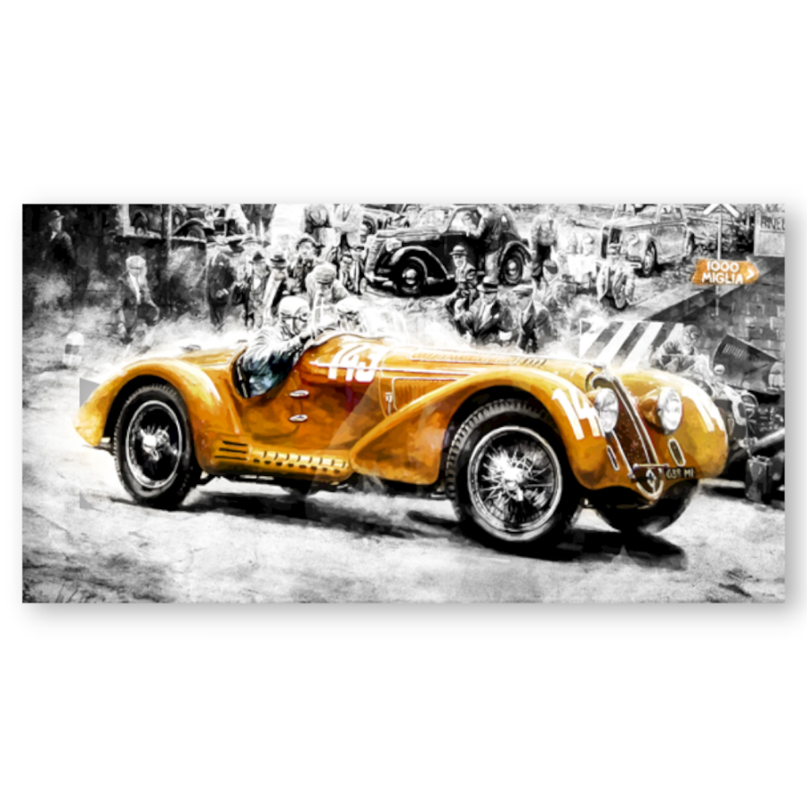 M165 - Πίνακας κίτρινο αυτοκίνητο