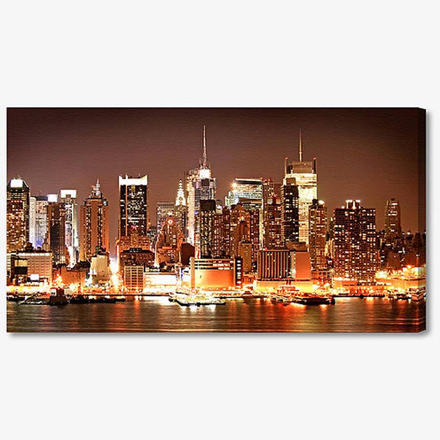 M233 - Πίνακας Νέας Υόρκης σε ζεστά χρώματα