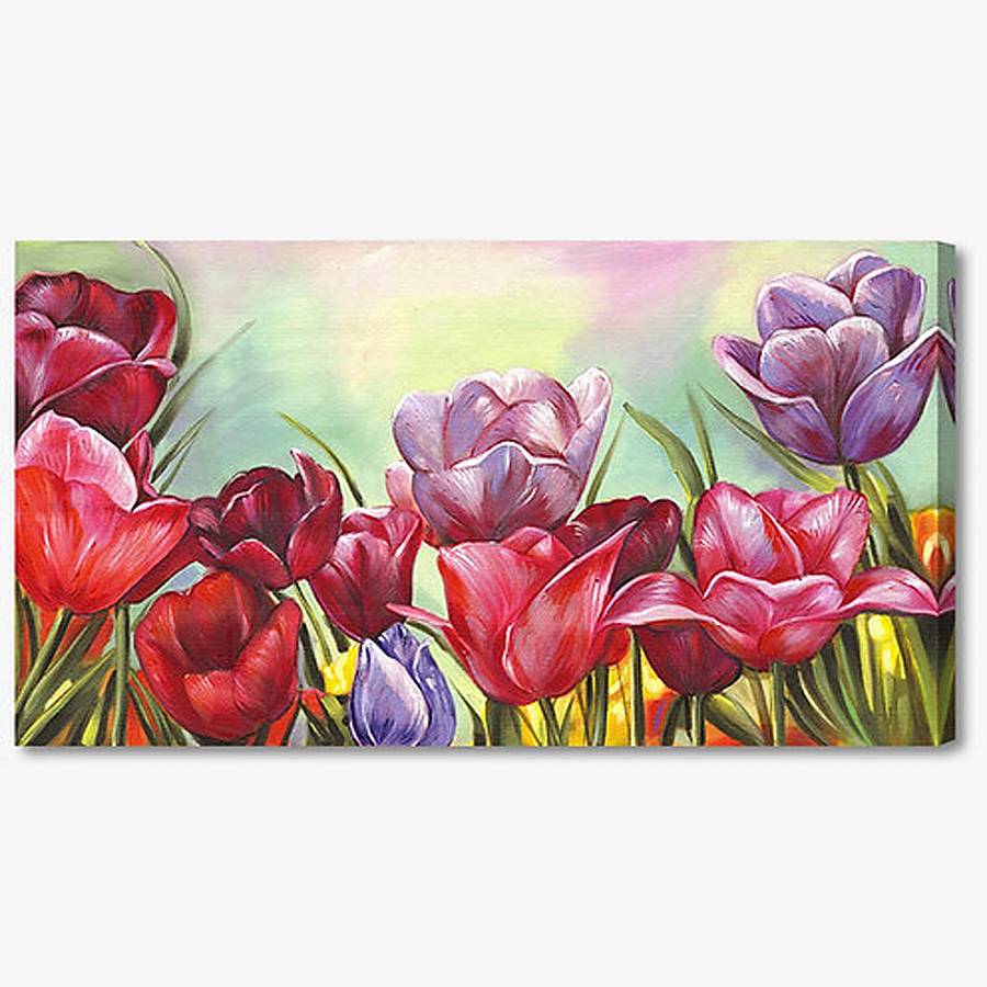 M478 - Πίνακας πολύχρωμα λουλούδια