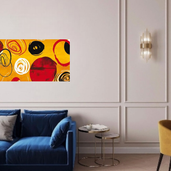 M646 - Πίνακας αφηρημένα κυκλικά σχέδια