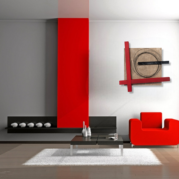 TC112 - Πίνακας 3D με κόκκινη λεπτομέρεια (ΑΚΟΛΟΥΘΕΙ ΒΙΝΤΕΟ)