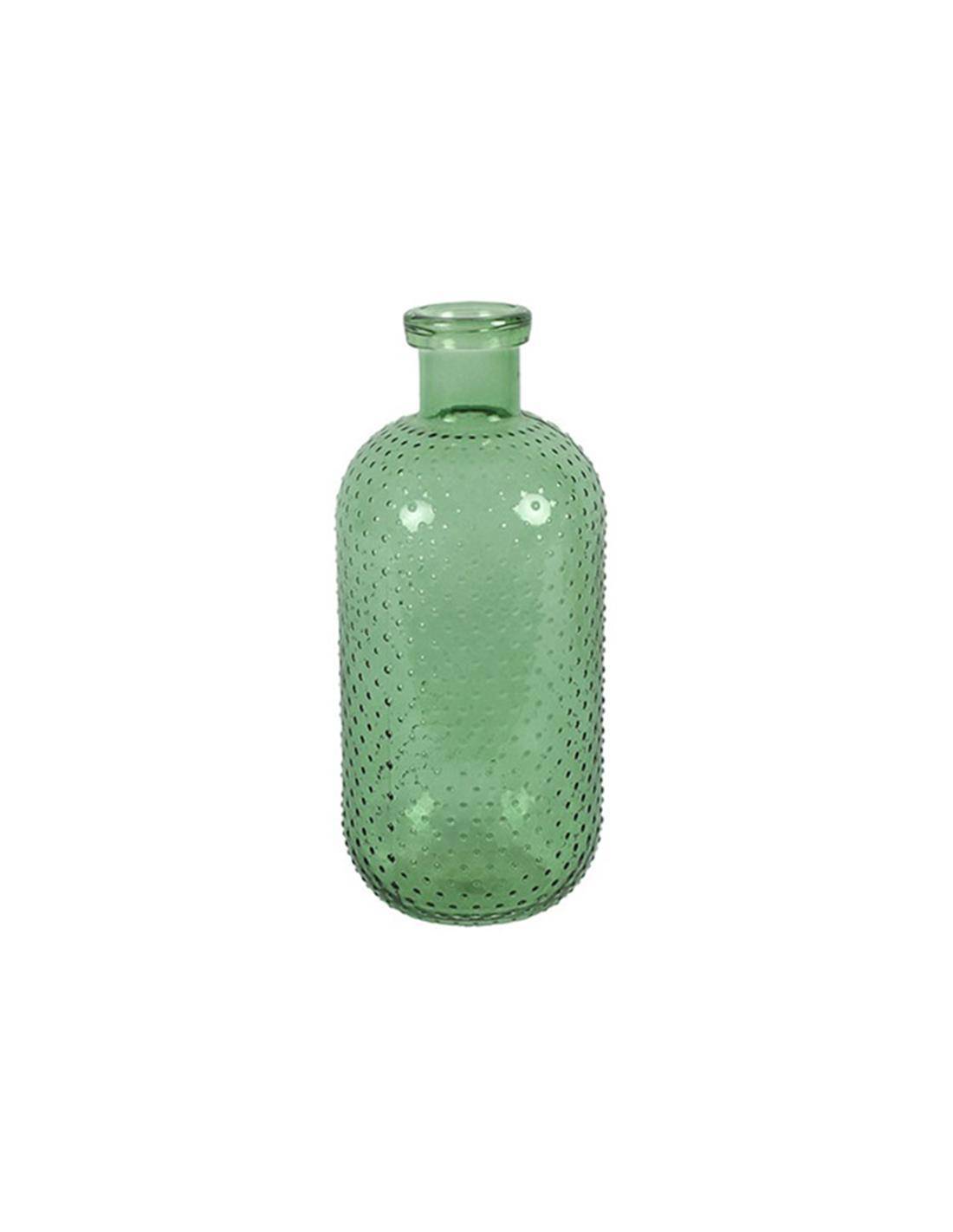 Βάζο μπουκάλι γυαλ.πράσινο 11Χ24,5