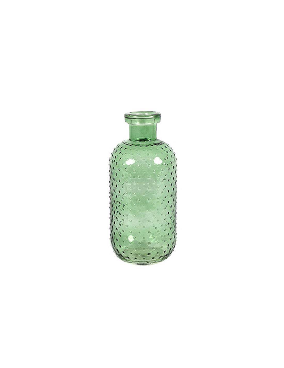 Βάζο μπουκάλι γυαλ.πράσινο11Χ24,5