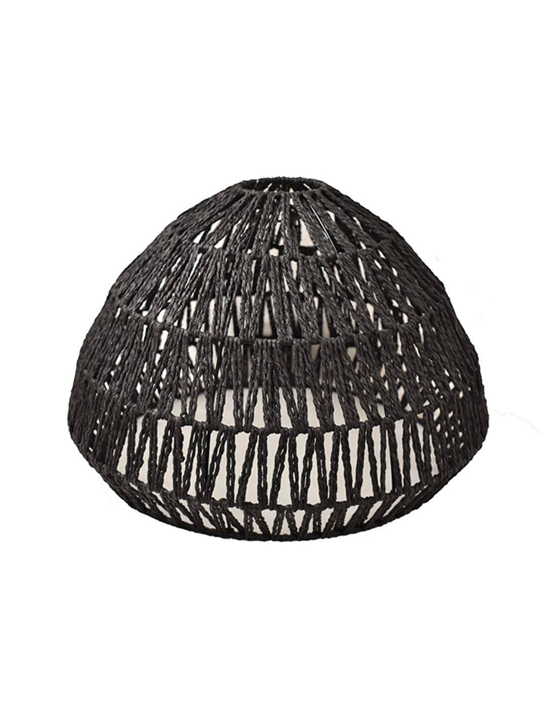 Φωτιστικό καπέλο οροφής τεχνητή raffia μαύρο χρώμα 50Χ35