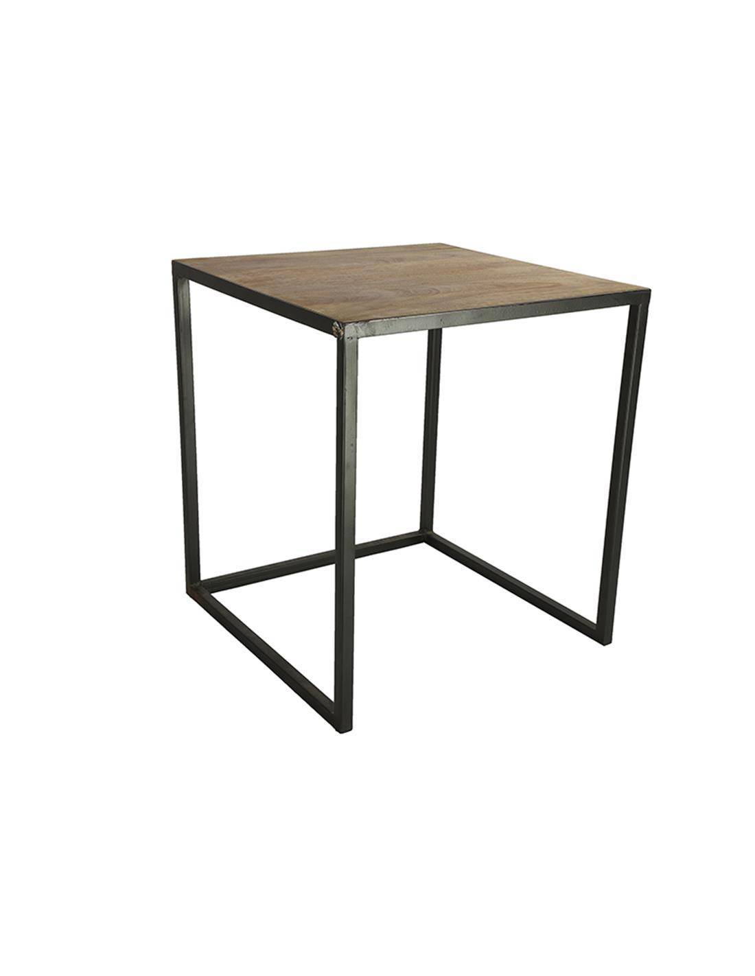 Τραπέζι ξυλ.με μεταλ.πόδια 51Χ51Χ57