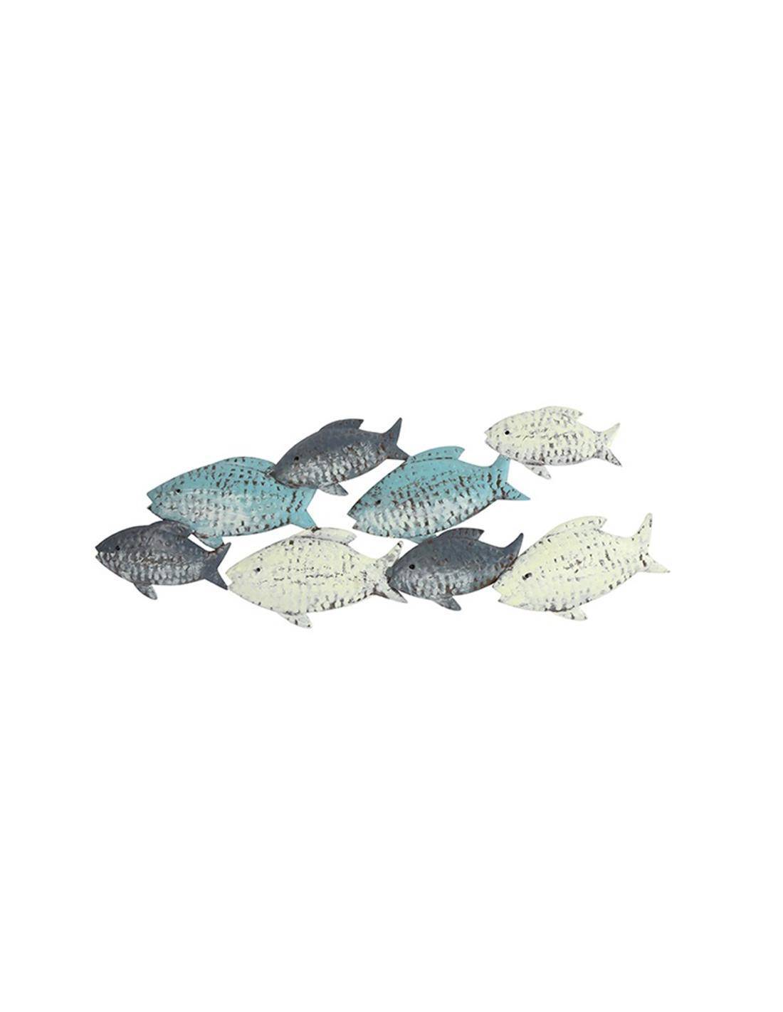 Διακοσμ.τοίχου μεταλ.ψάρια 47Χ23CM