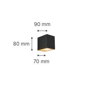it-Lighting Norman 1xGU10 Outdoor Up or Down Wall Lamp Grey D:8cmx7cm (80200434)