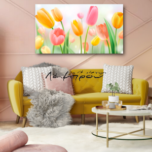 M597 - Πίνακας λουλούδια με όμορφα χρώματα