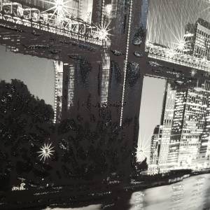 M836 - Πίνακας η γέφυρα του Μπρούκλιν ασπρόμαυρο (ΑΚΟΛΟΥΘΕΙ ΒΙΝΤΕΟ)