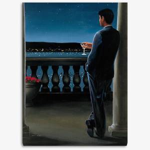 WA111 - Πίνακας άνδρας με θέα τη θάλασσα
