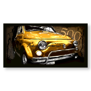 M087 - Πίνακας κίτρινο αυτοκίνητο