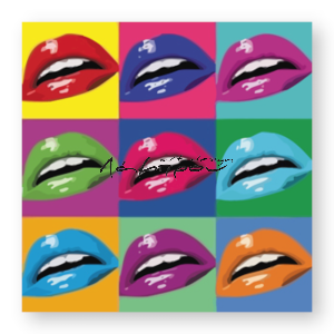 M169 - Πίνακας χείλη με χρώματα