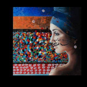 HK0101 - Πίνακας γυναίκα με μπλε μαντήλι (ΑΚΟΛΟΥΘΕΙ ΒΙΝΤΕΟ)