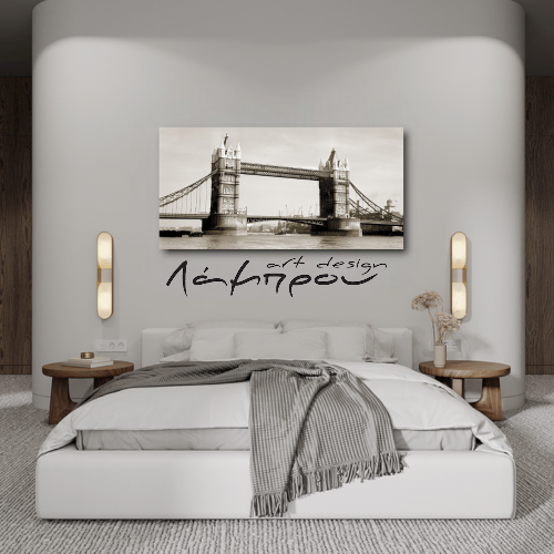 M758 - Πίνακας Γέφυρα του Λονδίνου σέπια