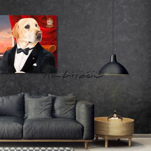 M1002 - Πίνακας σκύλος με κοστούμι