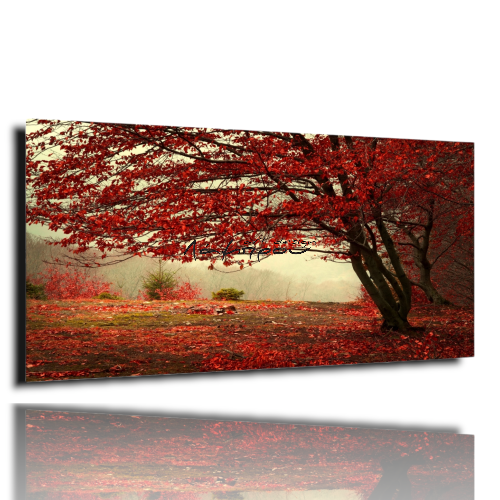 BDL044 - Πίνακας δέντρο με κόκκινα φύλλα