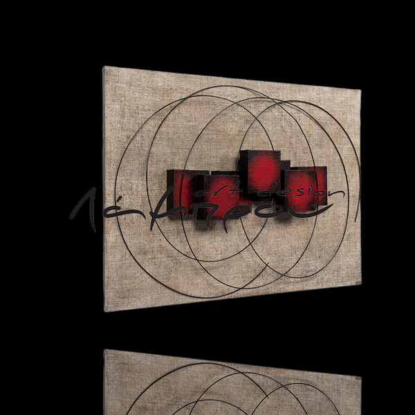 TC126 - Πίνακας 3D με κόκκινους κύβους (ΑΚΟΛΟΥΘΕΙ ΒΙΝΤΕΟ)