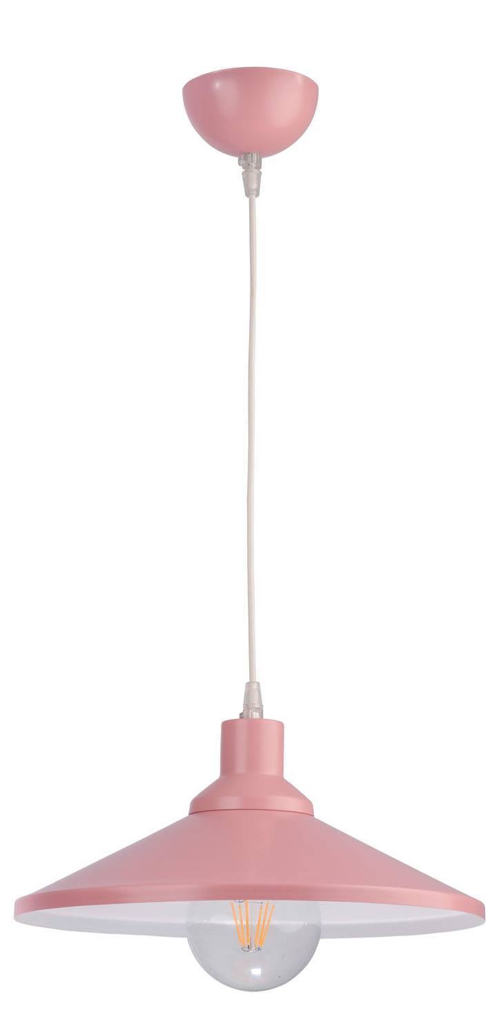 Φωτιστικό μονόφωτο παιδικό αλουμίνιο ρόζ/λευκό Ε27 Φ23