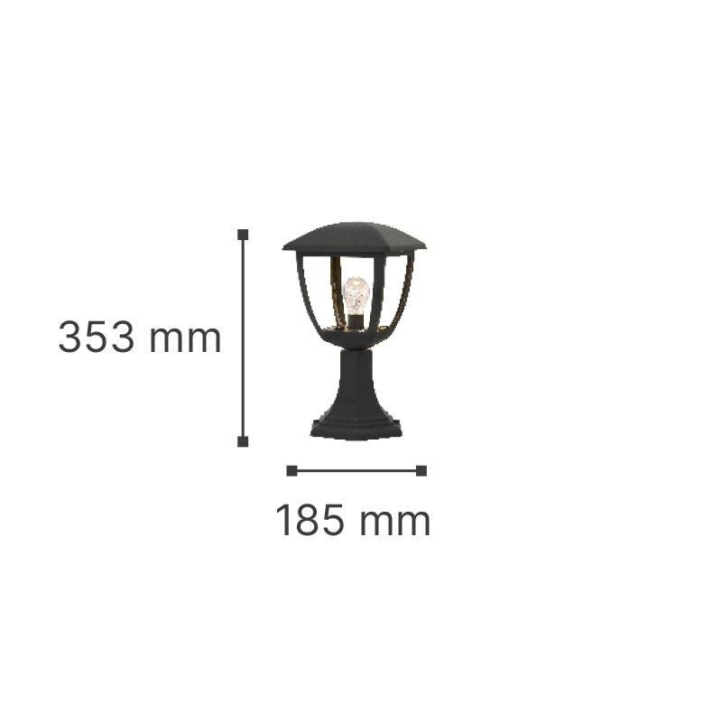 it-Lighting Avalanche 1xE27 Outdoor Stand Light Black D:35.3cmx18.5cm (80400214)