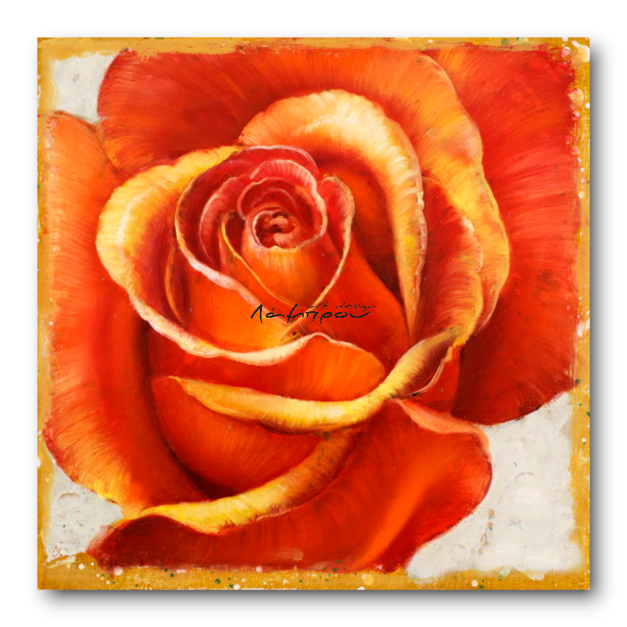 M894 - Πίνακας πορτοκαλί τριαντάφυλλο