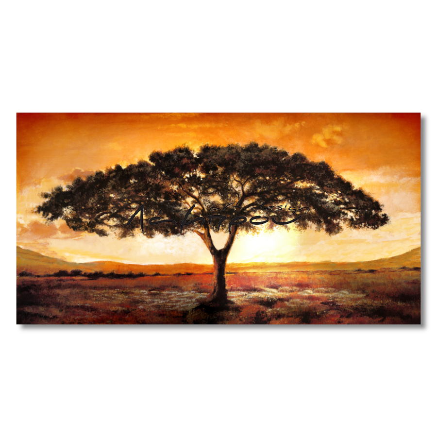 M027 - Πίνακας ηλιοβασίλεμα στην Αφρική