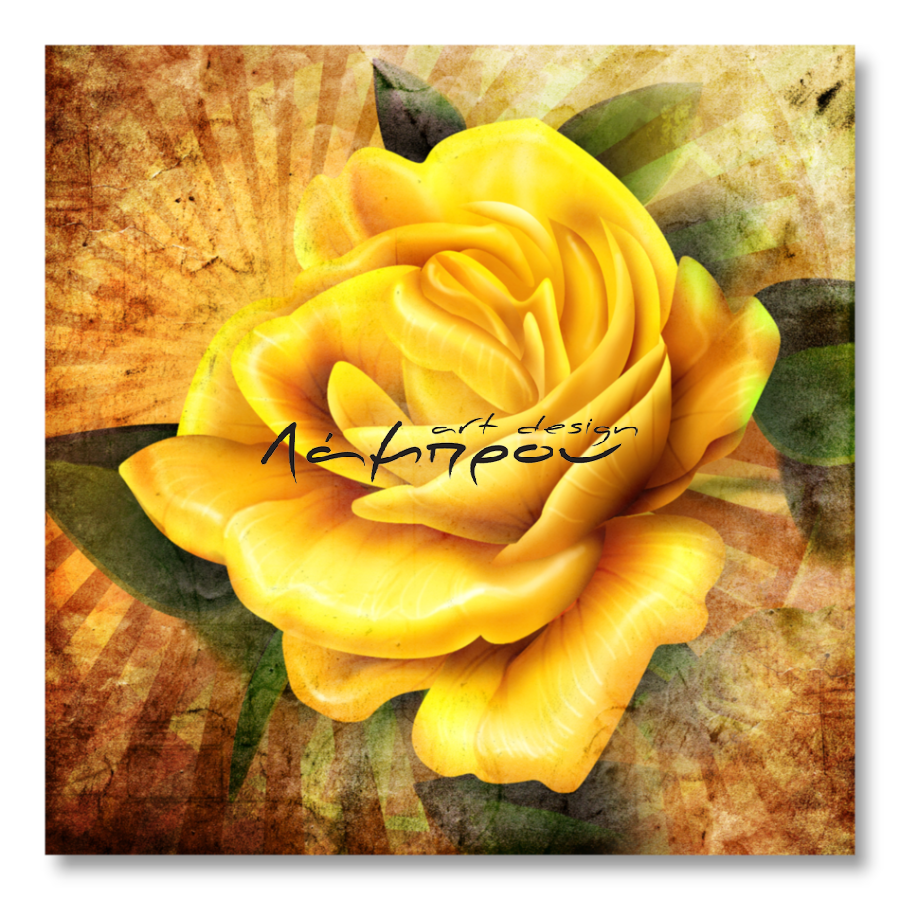 M127 - Πίνακας κίτρινο τριαντάφυλλο