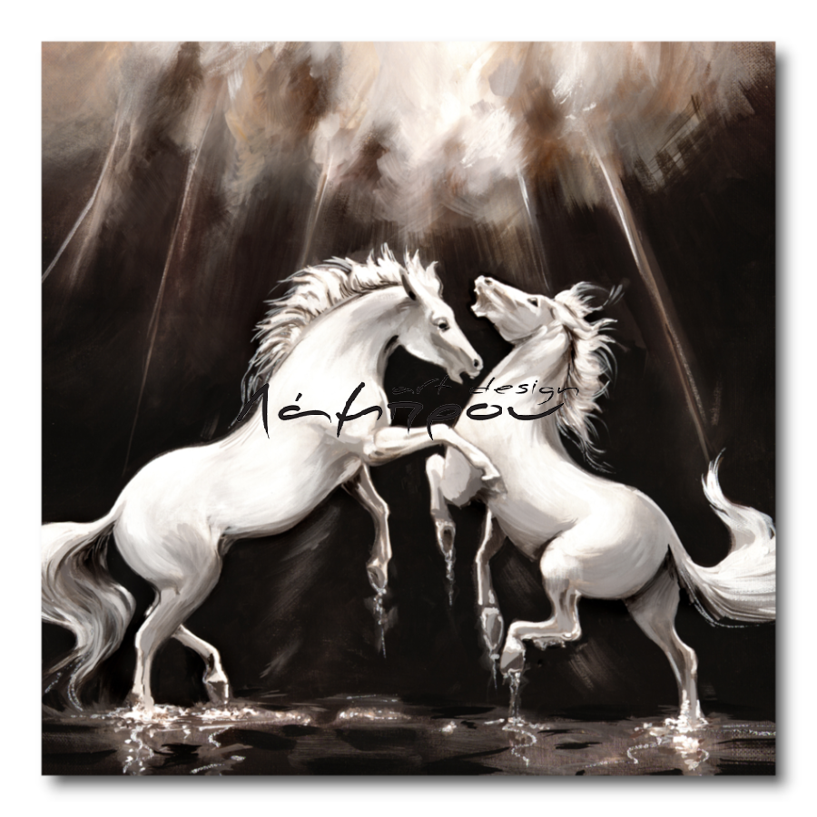 M171 - Πίνακας λευκά άλογα