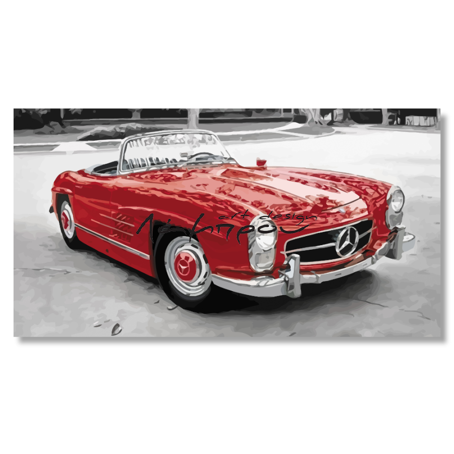 M346 - Πίνακας κόκκινο Mercedes