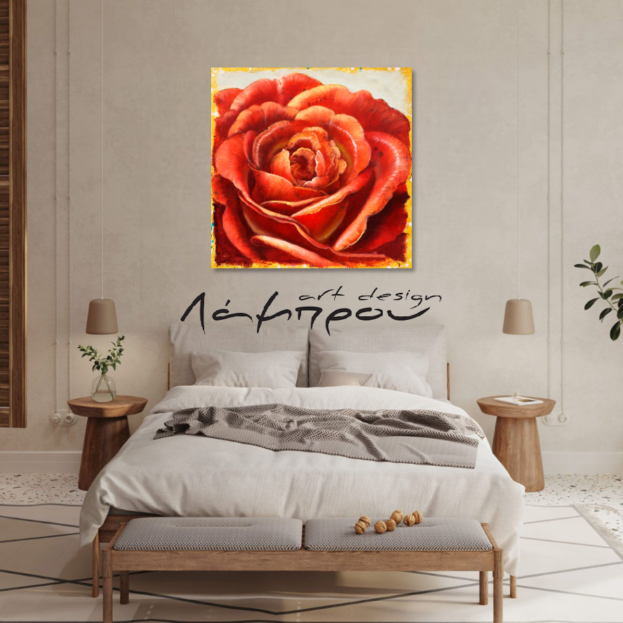 M897 - Πίνακας πορτοκαλί τριαντάφυλλο