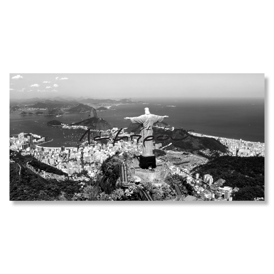 M968 - Πίνακας Rio de Janeiro ασπρόμαυρος