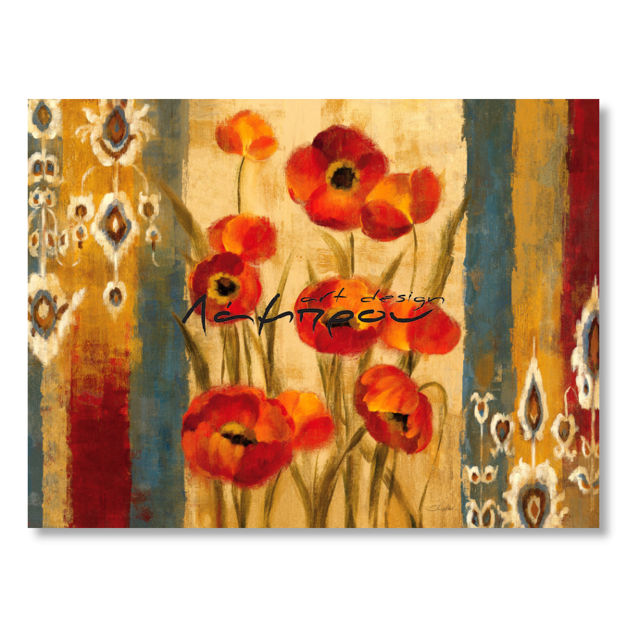 WA007 - Πίνακας πορτοκαλί λουλούδια
