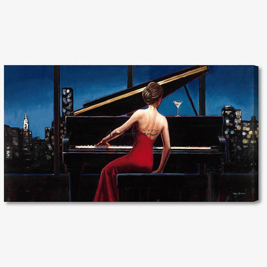WA112 - Πίνακας γυναίκα στο πιάνο