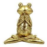 YOGA FROGIE 3 DECO ΒΑΤΡΑΧΟΣ POLYRESIN ΧΡΥΣΟ 18x10,8xH19cm