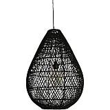 ΦΩΤΙΣΤΙΚΟ ΚΡΕΜΑΣΤΟ ΜΟΝΟΦΩΤΟ Ε27 MAX 60WD370x500 RATTAN  ΜΑΥΡΟ