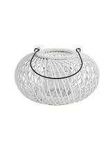 Φανάρι ξύλινο μπουλ λευκό χρ. 27Χ17