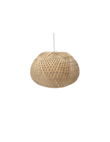 Φωτιστικό καπέλο μπουλ φυσικό rattan Φ45Χ24