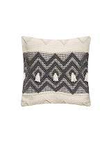 Μαξιλάρι εκρού με μαύρα σχ. 45Χ45