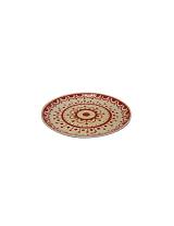 Πιάτο διακοσμ.κεραμ.χειροποίητο 25εκ.red mandala