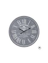 Ρολόι τοίχου ξύλ.γκρι Φ52εκ.