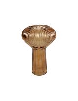 Βάζο γυαλ.Vitalia με πόδι καφέ 20Χ29