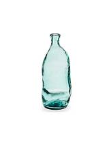 Βάζο γυαλ.στενό στόμιο θαλασσί Φ14Η37cm
