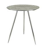 ΜΕΤΑΛΛΙΚΟΣ ΔΙΣΚΟΣ-ΤΡΑΠΕΖΑΚΙ ΑΣΗΜΙ ΣΤΡΟΓΓΥΛΟ Φ42x48cm 4/ΚΙΒ